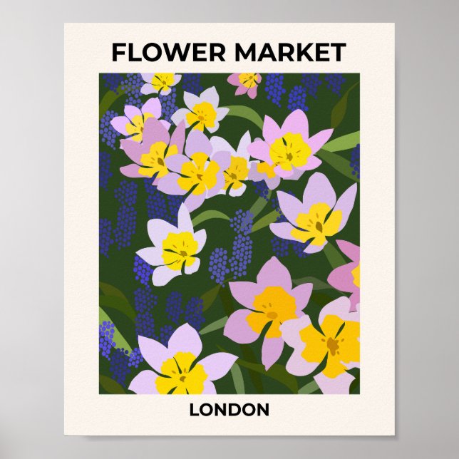 Affiche Flower Market London Botanical (Devant)