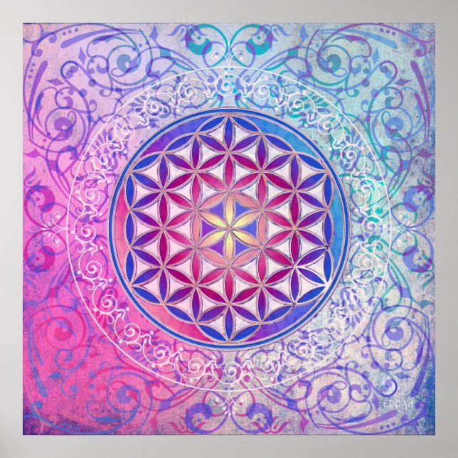 Affiche Flower Of Life / Blume des Lebens - Ornament V (Devant)