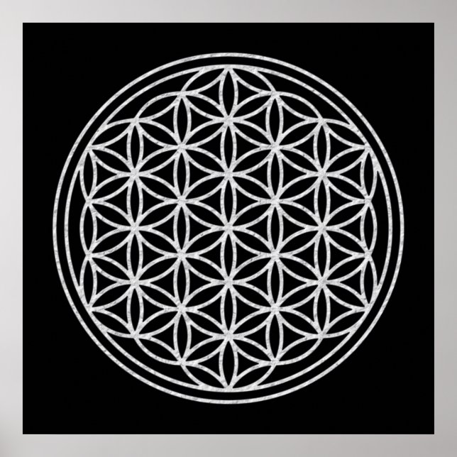 Affiche FLOWER OF LIFE - white (Devant)
