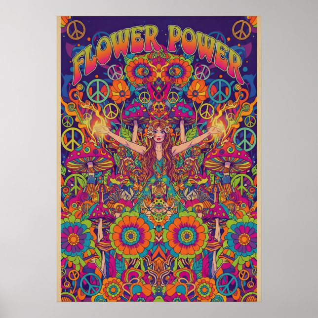 Affiche Flower Power V08 (Devant)