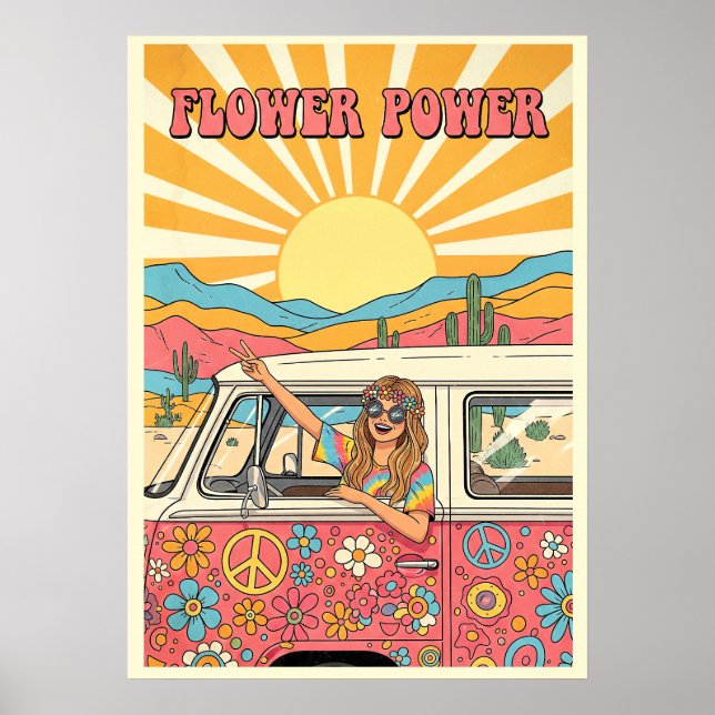 Affiche Flower Power V14 (Devant)