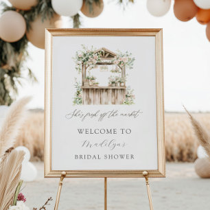 Affiche Flower Stand Fresh Off the Market Bridal Bienvenue