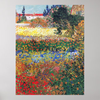 Affiche FLowering Garden, Vincent Van Gogh