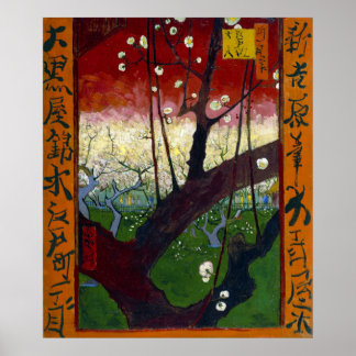 Affiche Flowering Plum Tree (after Hiroshige) Van Gogh