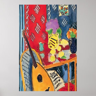 Affiche Flowers Guitar & Coffee Cup