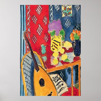 Affiche Flowers Guitar & Coffee Cup