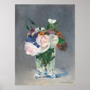 Affiche Flowers in a Crystal Vase - Edouard Manet Fine Art