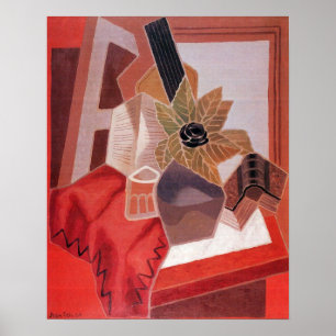 Affiche Flowers on a Table by Juan Gris, Vintage Cubism