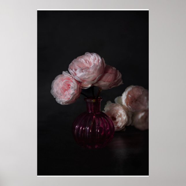Affiche Flowers | Pale Pink Peonies in Vase (Devant)