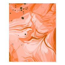 Flowing Coral and Peach Swirls