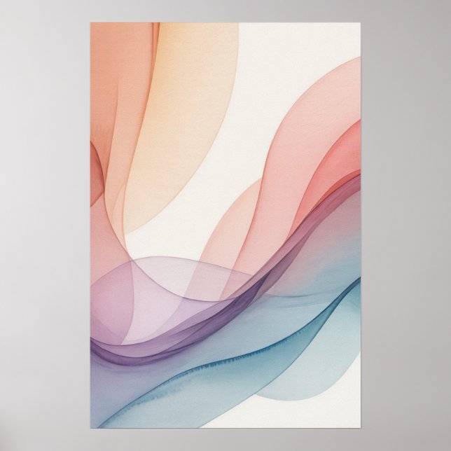 Affiche Flowing Pastels (Devant)