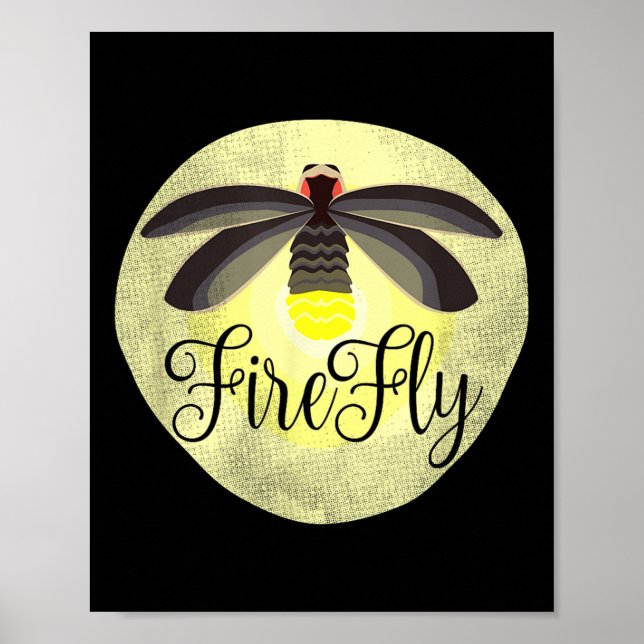 Affiche Fluciole Éclair Bug cadeau d'été (Devant)