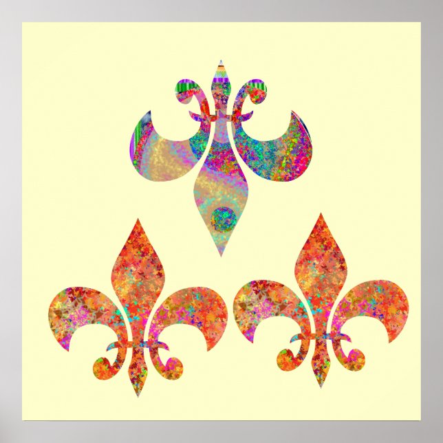 Affiche Fluer-de-Lis : Motifs heureux de Navin (Devant)