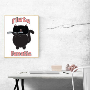 Affiche Fluide Fanatique Chat noir