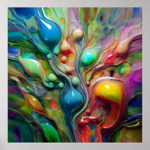 Affiche Fluide, Glosseuse, Bulles