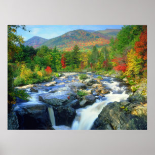 Affiche Flume Falls Montagnes Adirondack