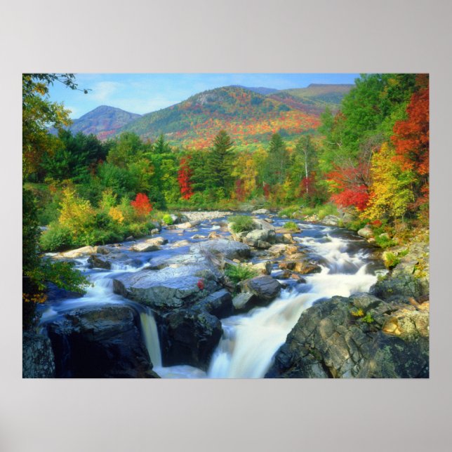 Affiche Flume Falls | Montagnes Adirondack (Devant)
