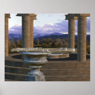 Affiche Flûte sur marbre Vase 1a