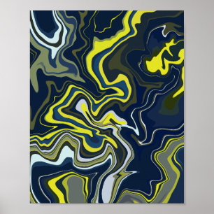 Affiche Flux Abstrait Énergique 