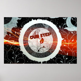 Affiche Flux de haut-parleur Dubstep Abstrait