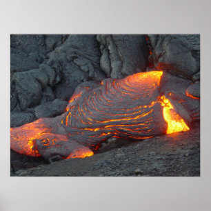 Affiche Flux de lave de Big Island Hawaii