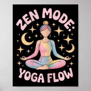 Affiche Flux de yoga en mode Zen Meditation coloré tenue r