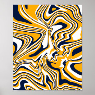 Affiche Flux orange Abstrait