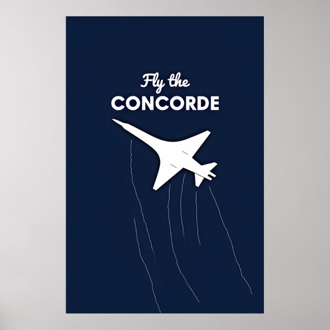 Affiche Fly the Concorde Conceptual Illustration Against (Devant)