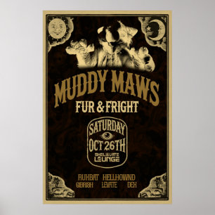 Affiche Flyer de fourrure et de pige