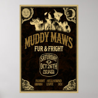 Affiche Flyer de fourrure et de pige