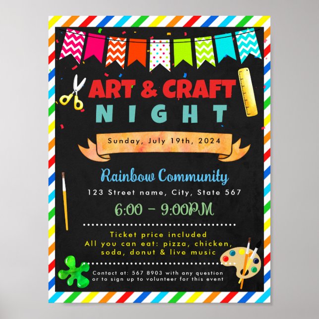 Affiche Flyer de la classe d'art artisanal (Devant)