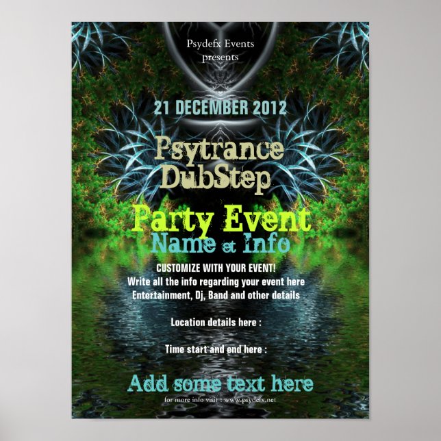 Affiche Flyer de l'événement du Jardin Fractal (Devant)