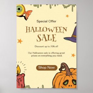 Affiche Flyer de vente Halloween Halloween, Nuit d'Hallowe