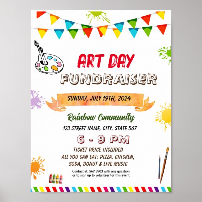 Affiche Flyer du salon Editable Art (Devant)