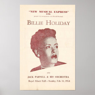 Affiche Flyer Vintage Billie Holiday