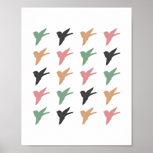 Affiche Flying bird Art White (Devant)