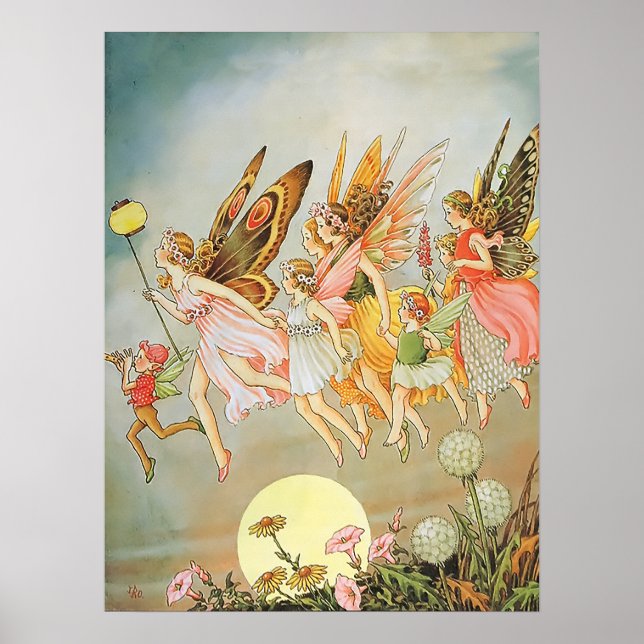 Affiche Flying Fairies Whimsical Magic Fairytale (Devant)