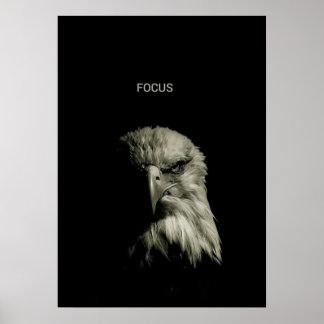 Affiche FOCUS – Motivation Inspirée de l'Aigle