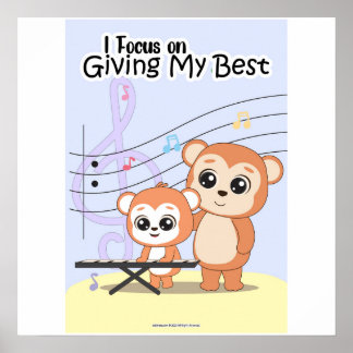 Affiche Focus on giving your best Wall art