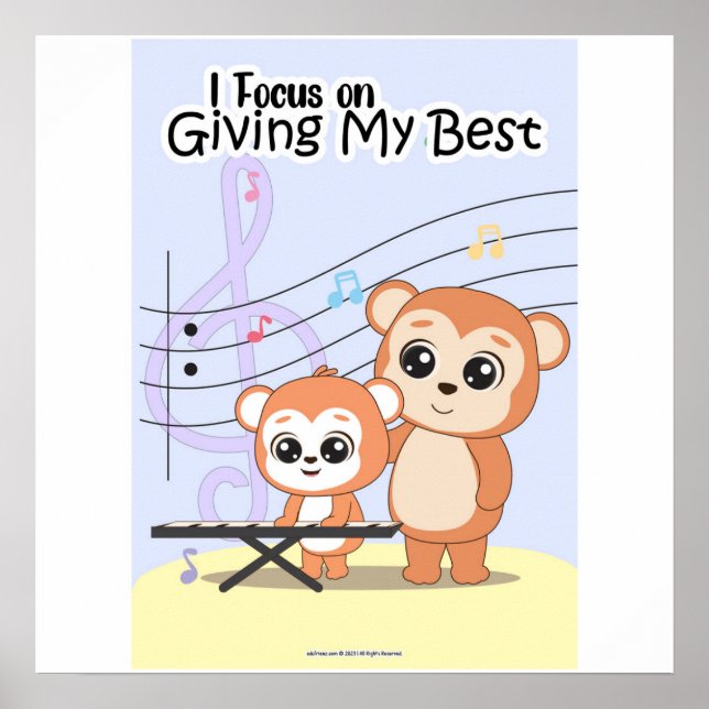 Affiche Focus on giving your best Wall art (Devant)