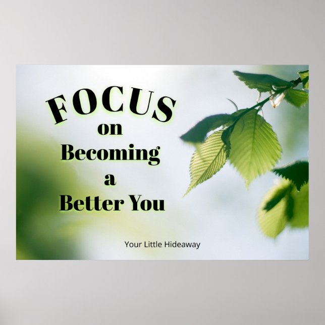 Affiche "Focus"Positive Quotation "Wall art & Poster"  (Devant)