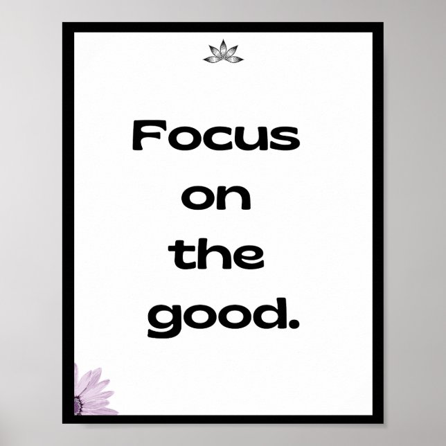 Affiche Focus sur le bien, Citation (Devant)