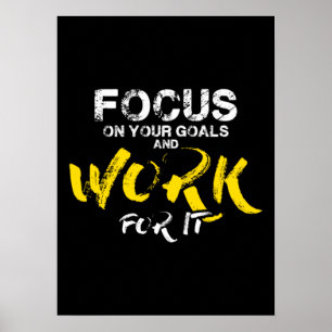Affiche Focus Sur Vos Objectifs - Motivation