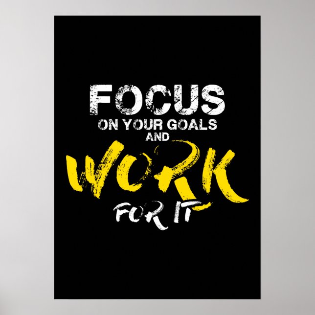 Affiche Focus Sur Vos Objectifs - Motivation (Devant)