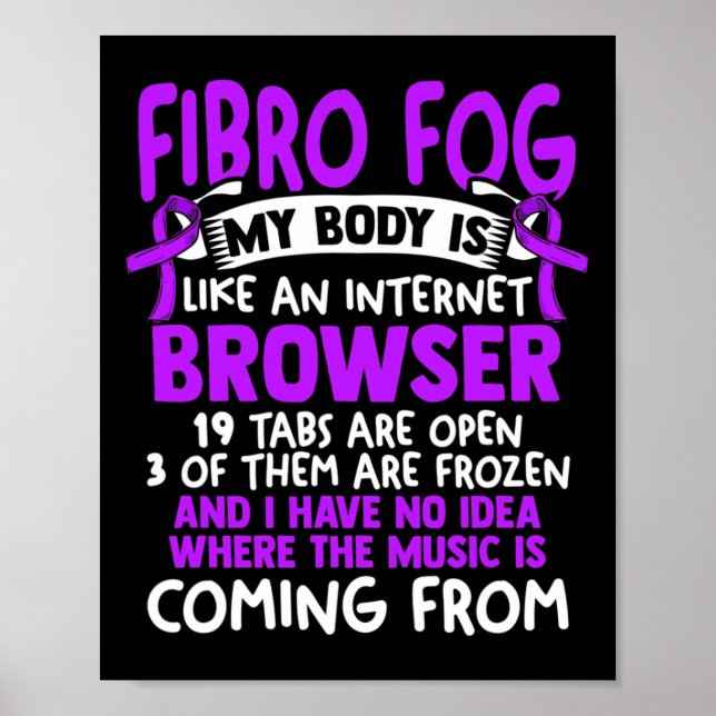 Affiche Fog - Fibro Survivor Fun Fibromyalgia Sensibilisat (Devant)