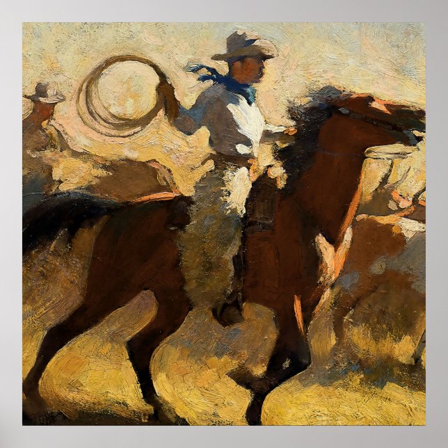 Affiche "Fogging the Drags" par Maynard Dixon (Devant)