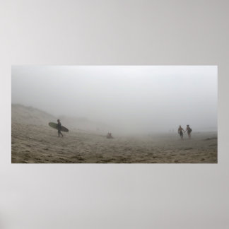 Affiche Foggy Day sur Praia do Rodanho, Portugal, panorama