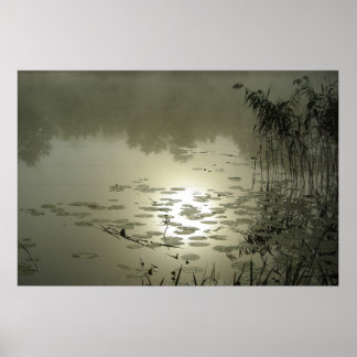 Affiche Foggy jour au-dessus du lac