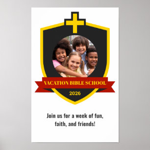 Affiche Foi Bannière Bouclier Chrétien avec Croix VBS 2026