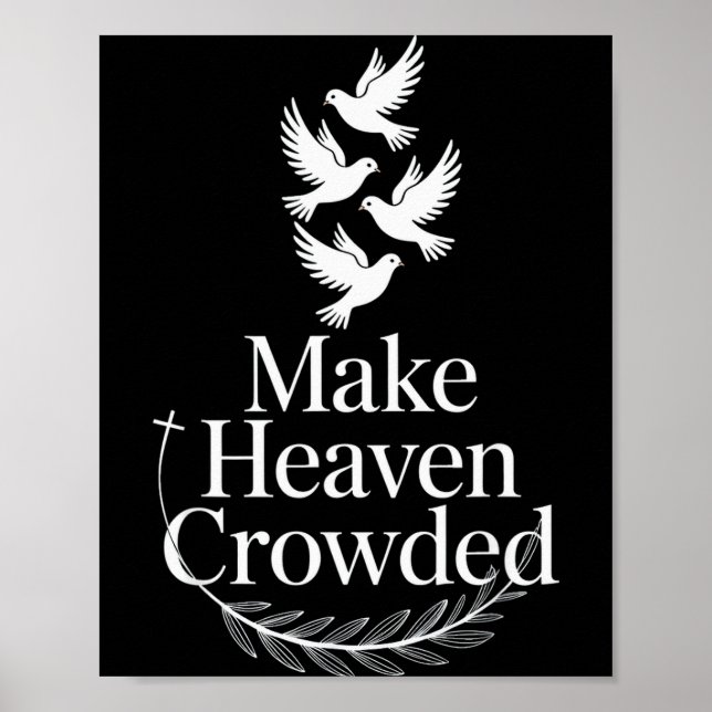 Affiche Foi chrétienne de la colombe religieuse Faire le c (Devant)